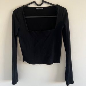 ZARA contour square neck long sleeve